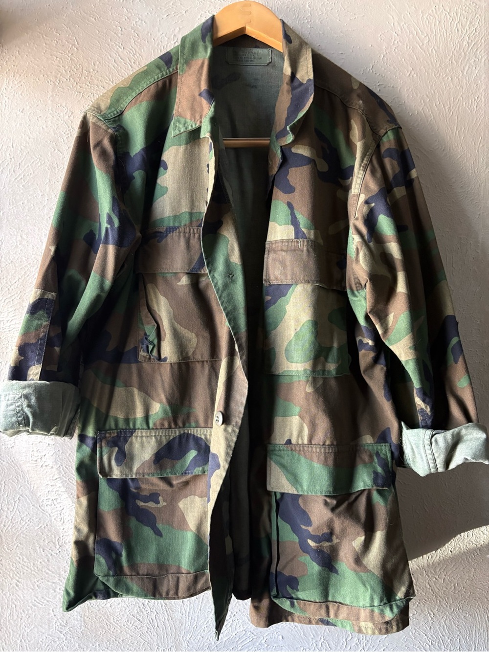 Men's Woodland Camouflage Field Jacket - Classic Military Green Camo